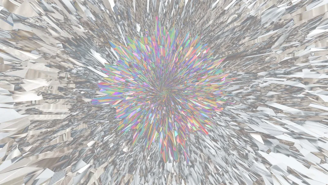 An abstract image of a white and gray flower