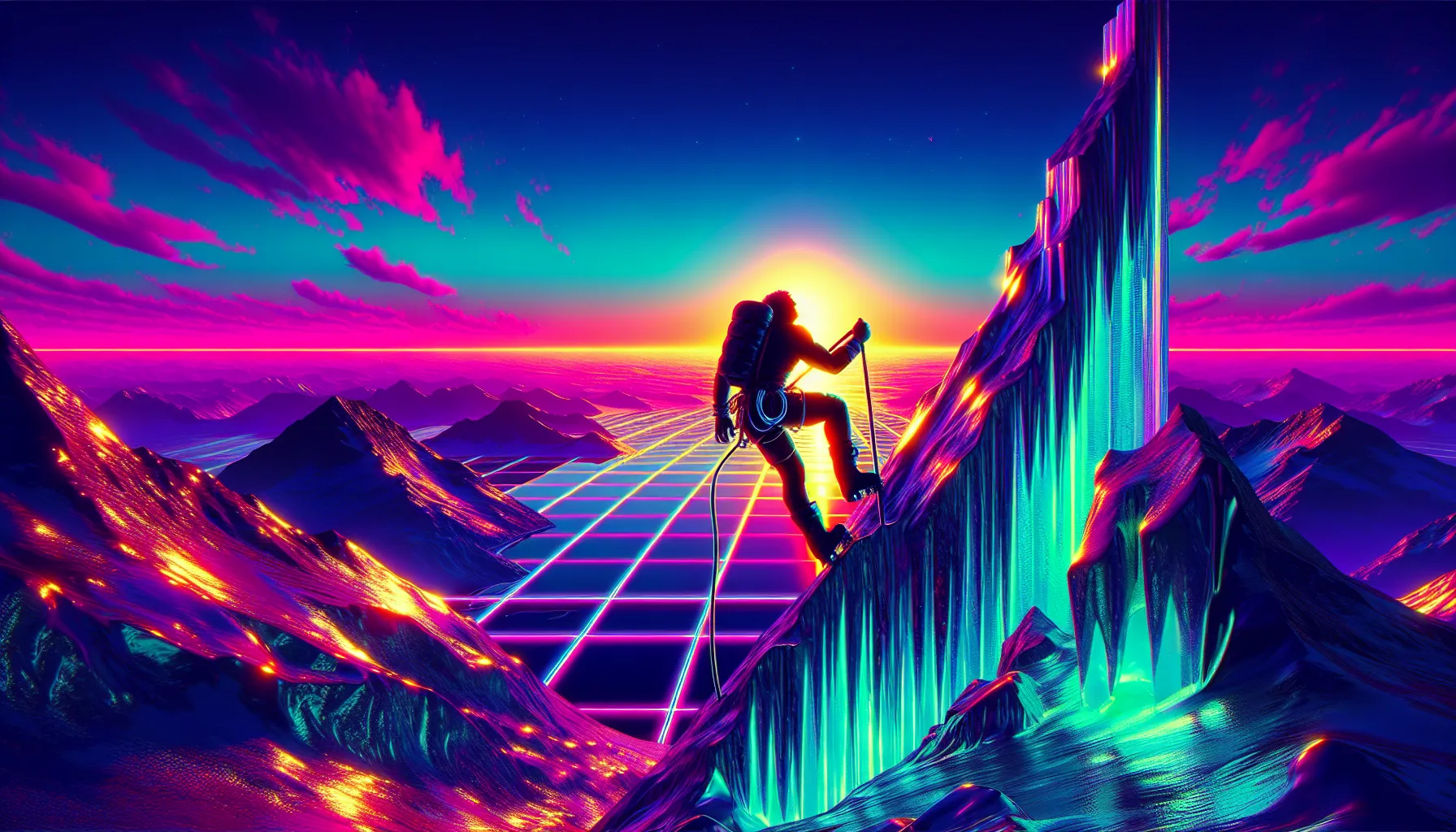 Synthwave style illustration