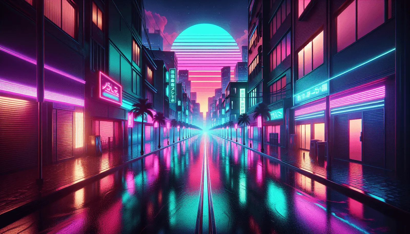Synthwave style illustration