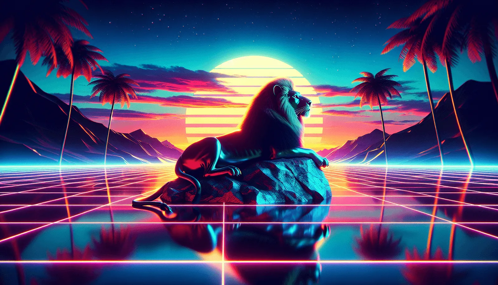 Synthwave style illustration