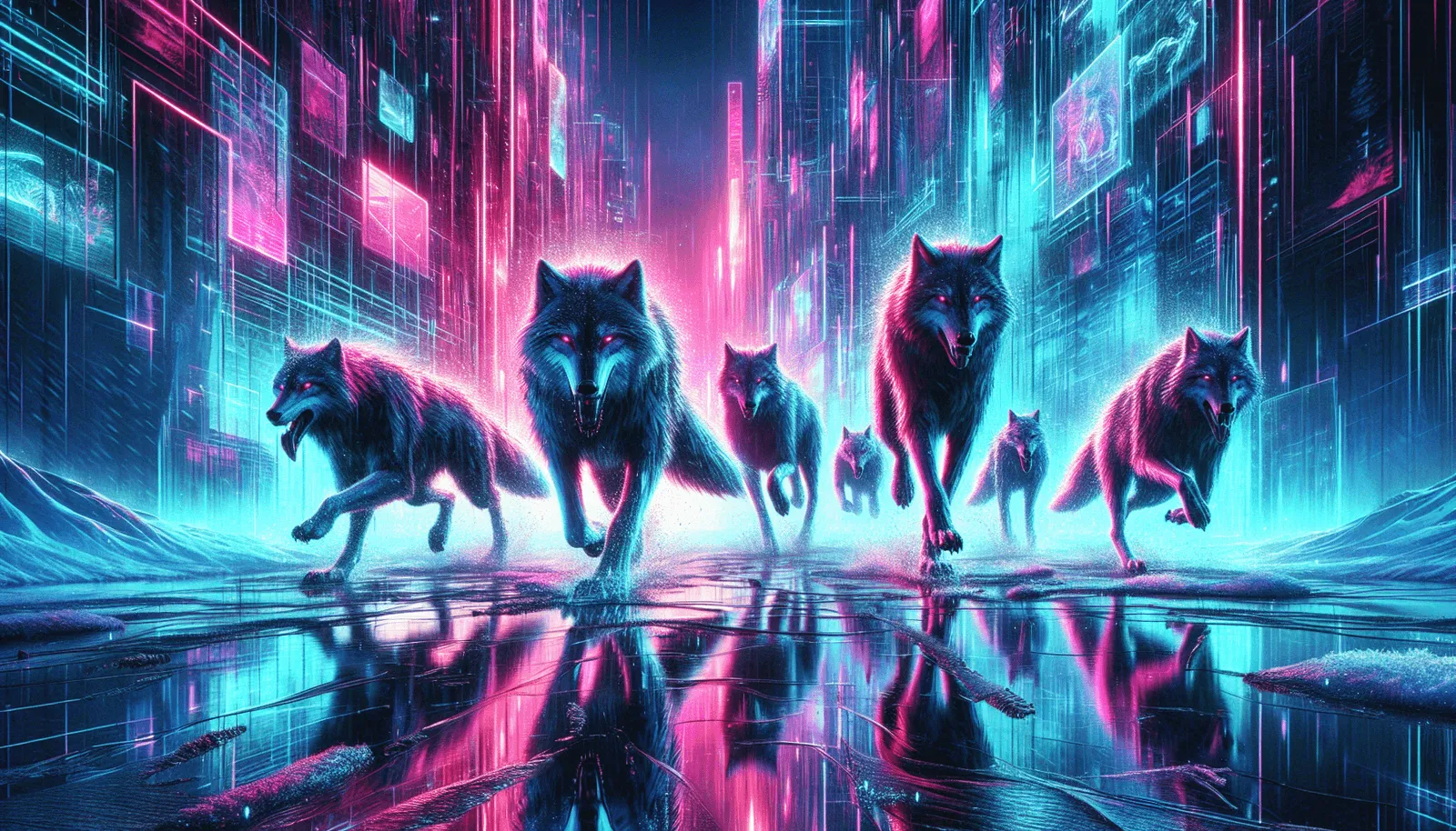 Cyberpunk Neon style illustration