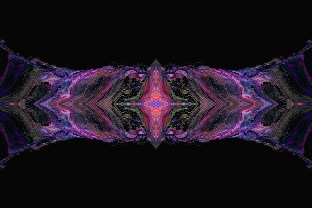 a purple and red octopus