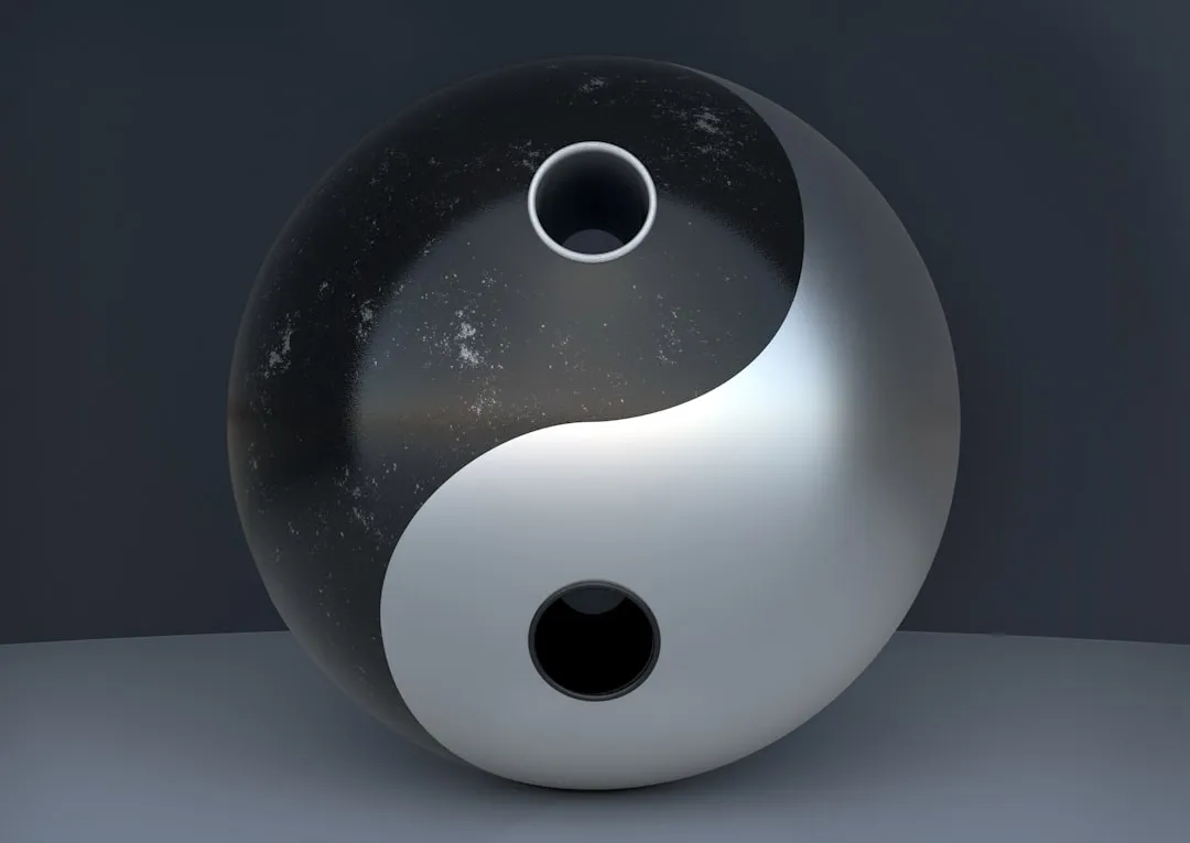 A yin yang symbol represents balance and harmony.
