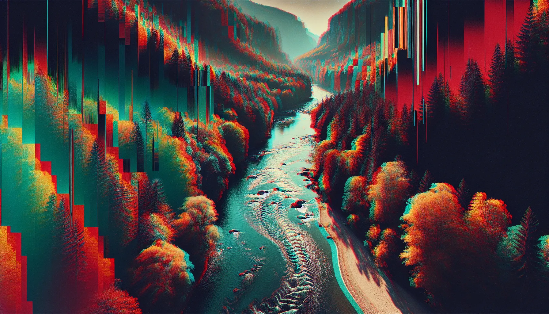 Glitch Art style illustration