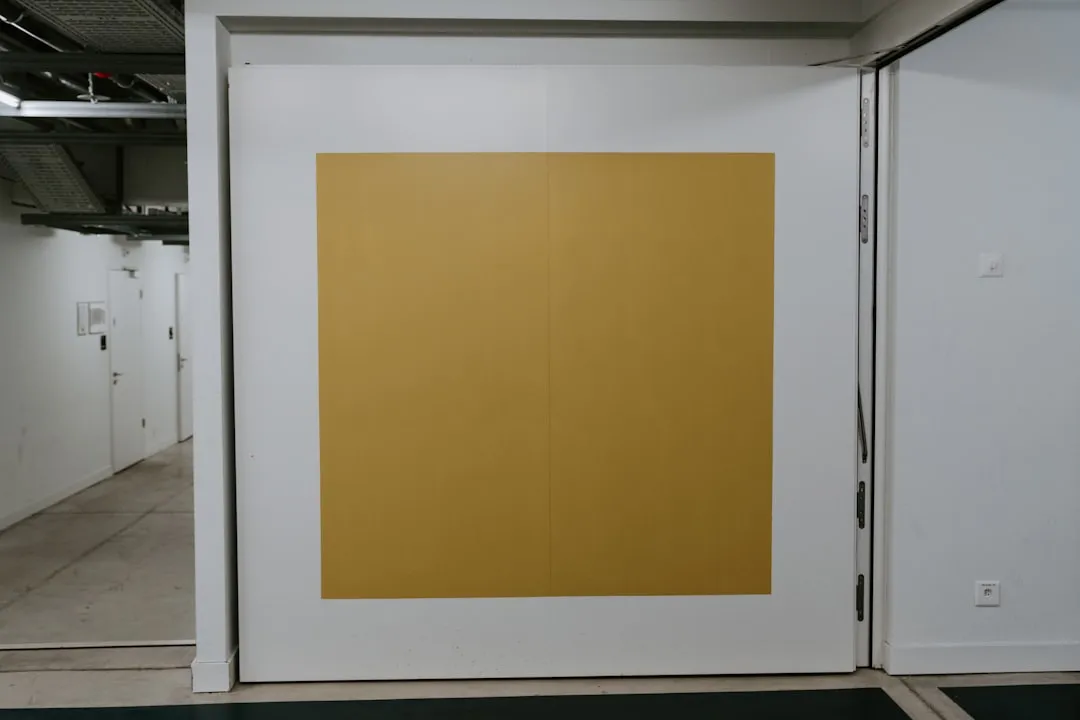 orange and white wall