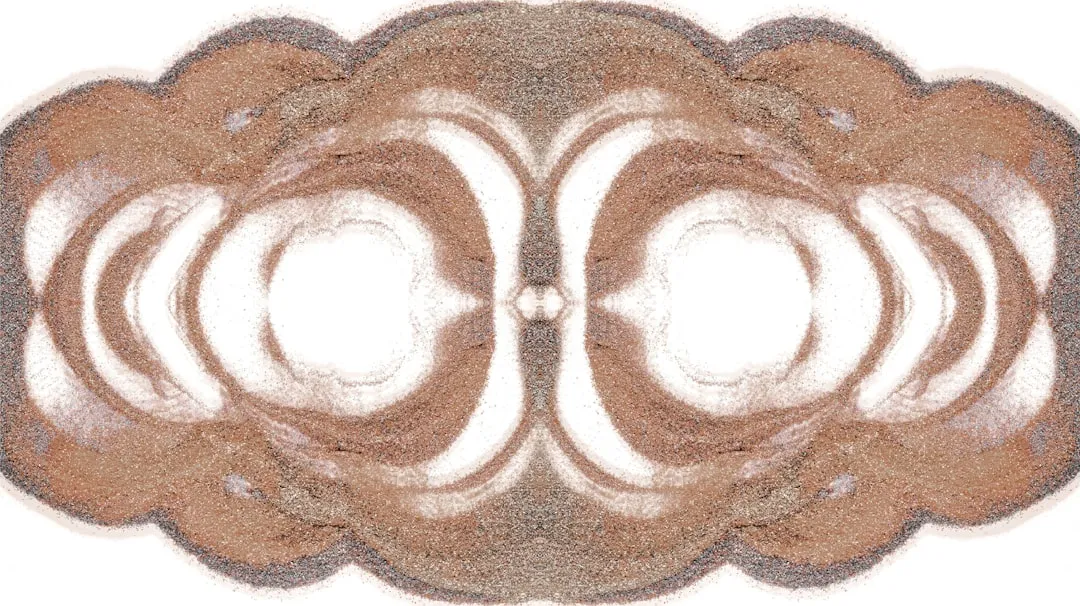 A close up of a circular object on a white background