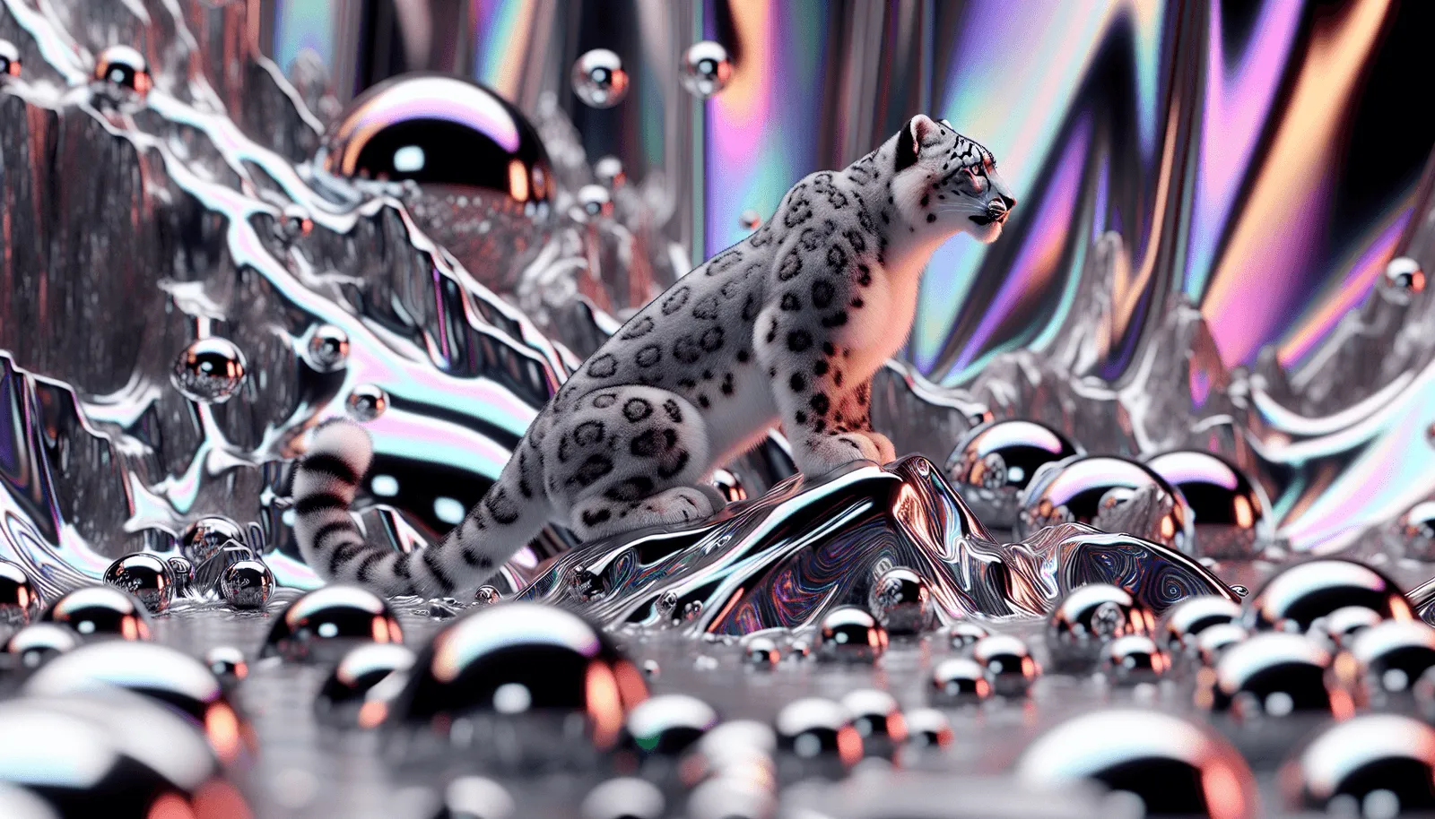 Y2K Chrome style illustration