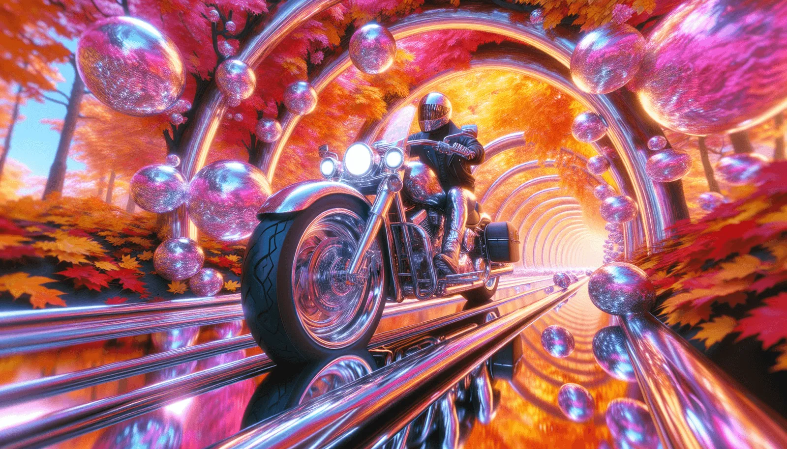 Y2K Chrome style illustration