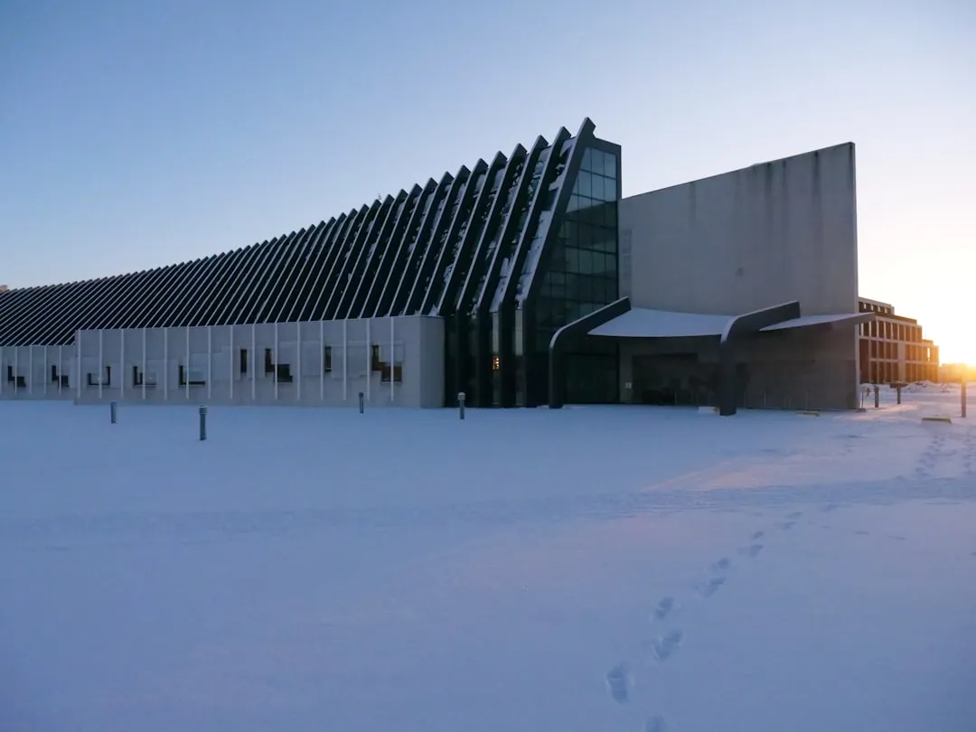a building with a glass front
